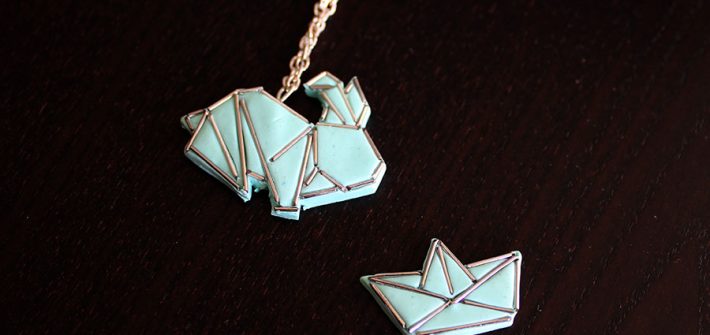 bijoux origami en fimo