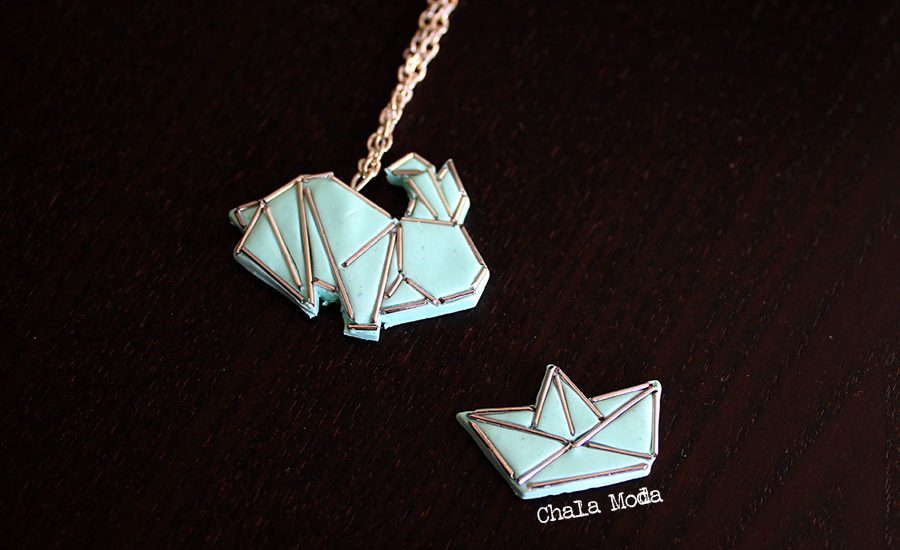 bijoux origami en fimo