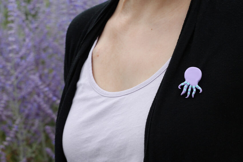 Pin&rsquo;s poulpe DIY