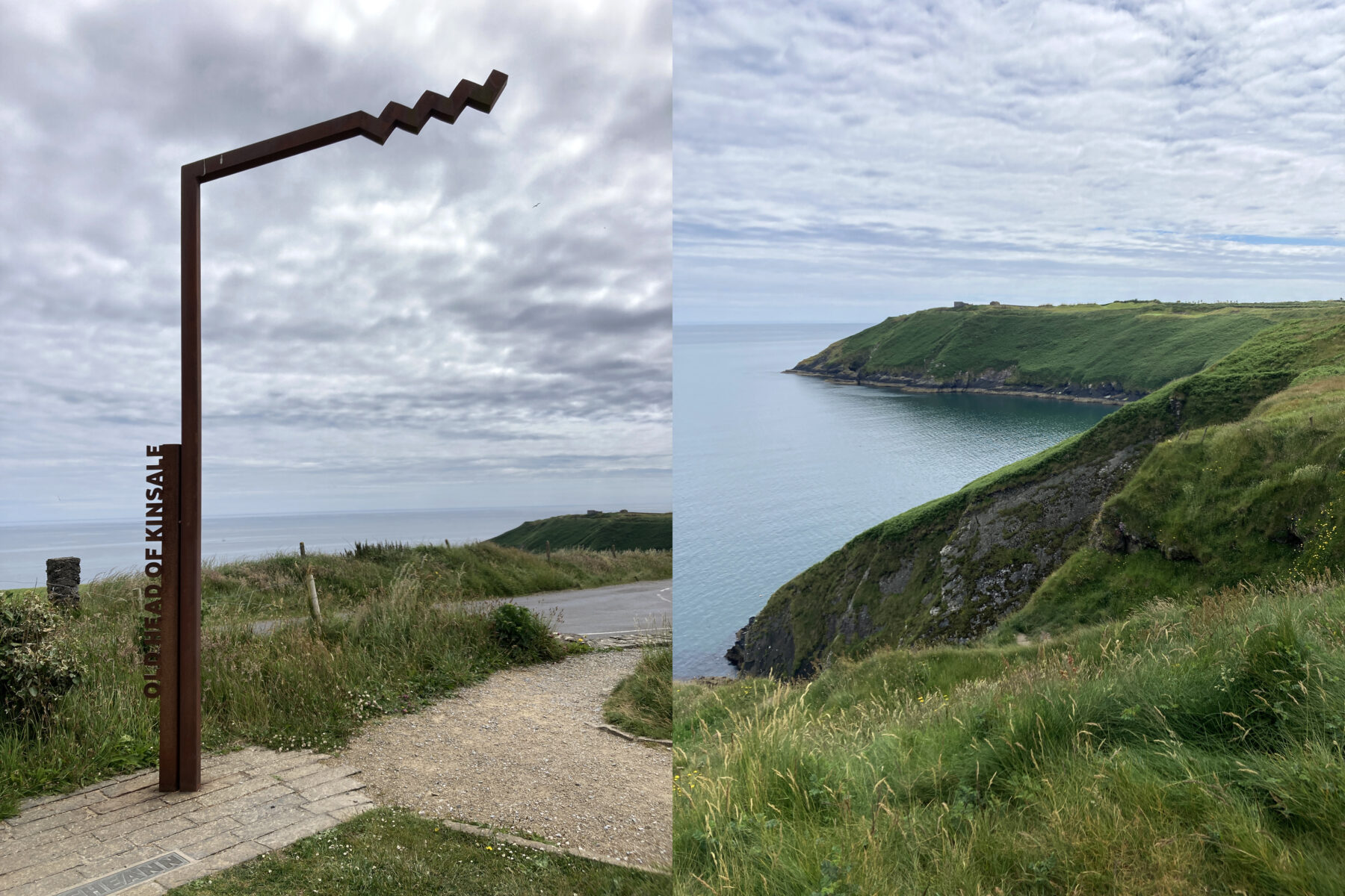 Vue panoramique de Old Head Kinsale, début de la Wild Atlantic Way.